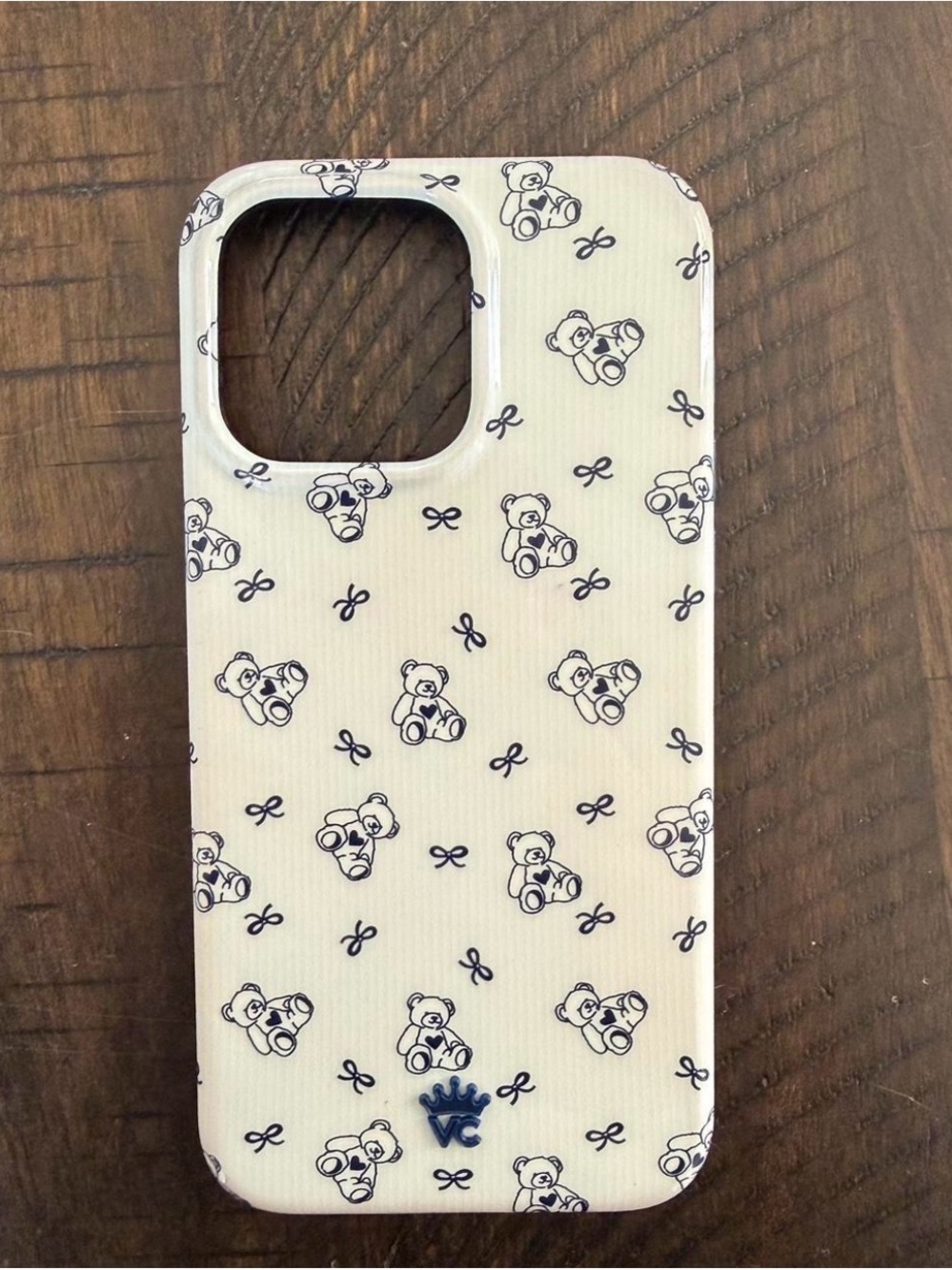 Velvet caviar White Teddy Bear Pattern Phone Case